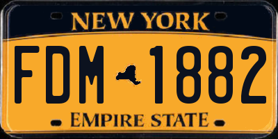 NY license plate FDM1882