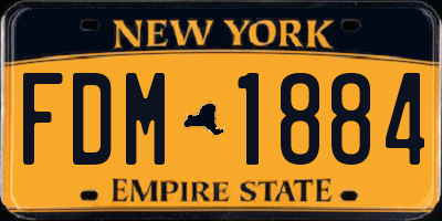 NY license plate FDM1884