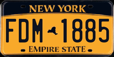 NY license plate FDM1885