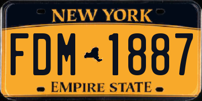 NY license plate FDM1887