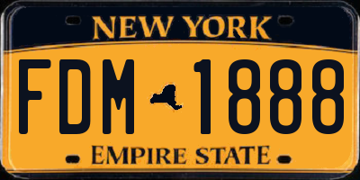 NY license plate FDM1888