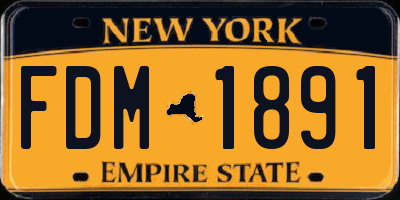 NY license plate FDM1891