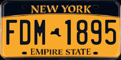 NY license plate FDM1895