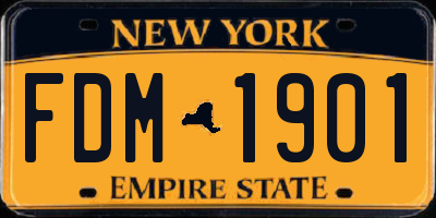 NY license plate FDM1901