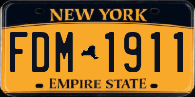 NY license plate FDM1911