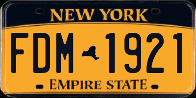 NY license plate FDM1921