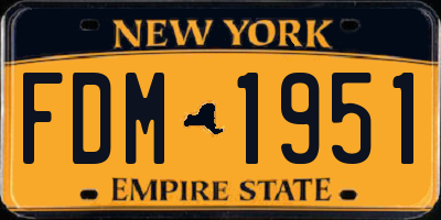 NY license plate FDM1951