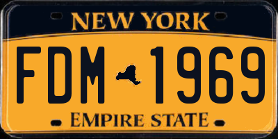 NY license plate FDM1969