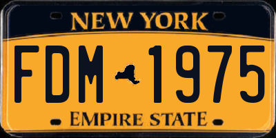 NY license plate FDM1975