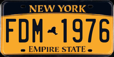 NY license plate FDM1976