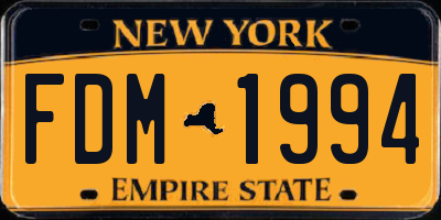 NY license plate FDM1994