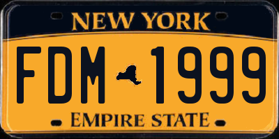 NY license plate FDM1999