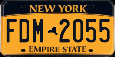 NY license plate FDM2055