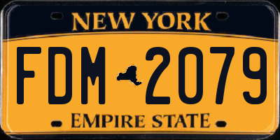 NY license plate FDM2079