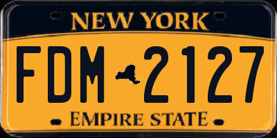 NY license plate FDM2127