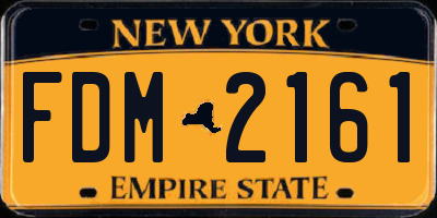 NY license plate FDM2161