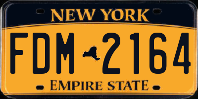 NY license plate FDM2164