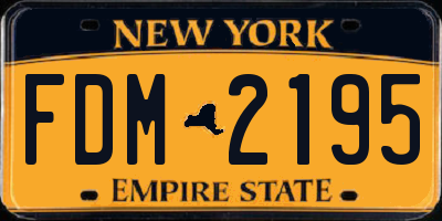 NY license plate FDM2195