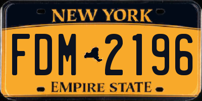 NY license plate FDM2196