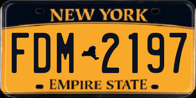 NY license plate FDM2197