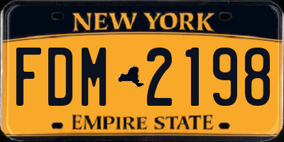 NY license plate FDM2198