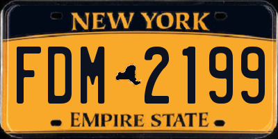 NY license plate FDM2199