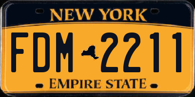 NY license plate FDM2211