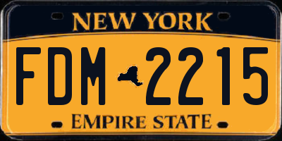 NY license plate FDM2215
