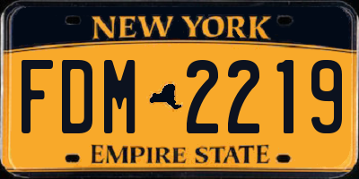 NY license plate FDM2219