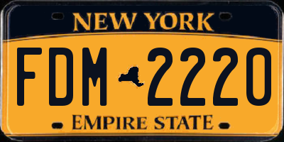 NY license plate FDM2220
