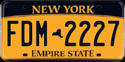 NY license plate FDM2227