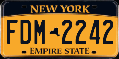 NY license plate FDM2242