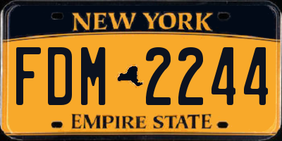 NY license plate FDM2244