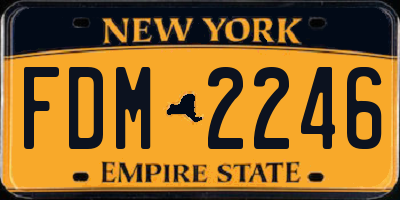 NY license plate FDM2246