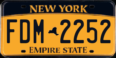 NY license plate FDM2252