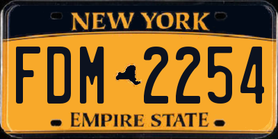 NY license plate FDM2254