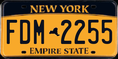 NY license plate FDM2255