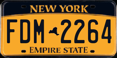 NY license plate FDM2264