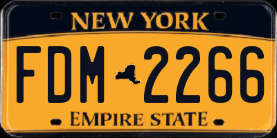 NY license plate FDM2266