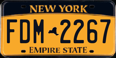 NY license plate FDM2267