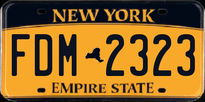NY license plate FDM2323