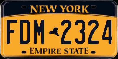 NY license plate FDM2324