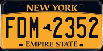 NY license plate FDM2352
