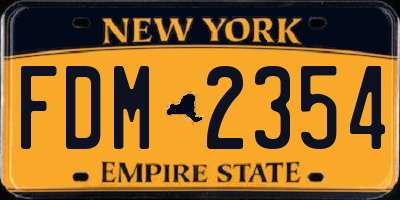 NY license plate FDM2354