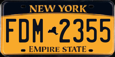 NY license plate FDM2355