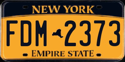 NY license plate FDM2373
