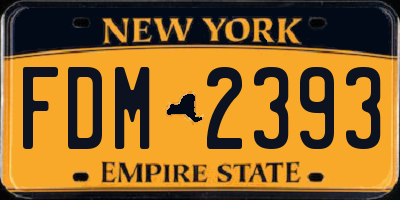 NY license plate FDM2393