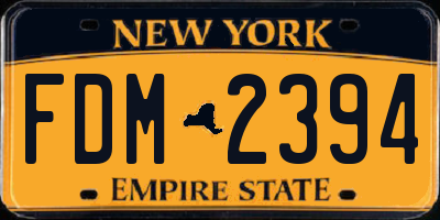 NY license plate FDM2394