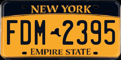 NY license plate FDM2395