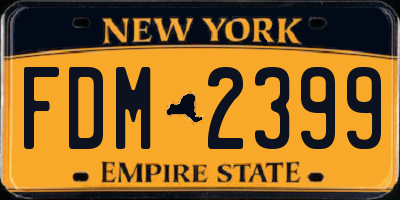 NY license plate FDM2399